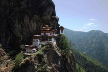 Blick auf das Kloster des Tigers Taktsang