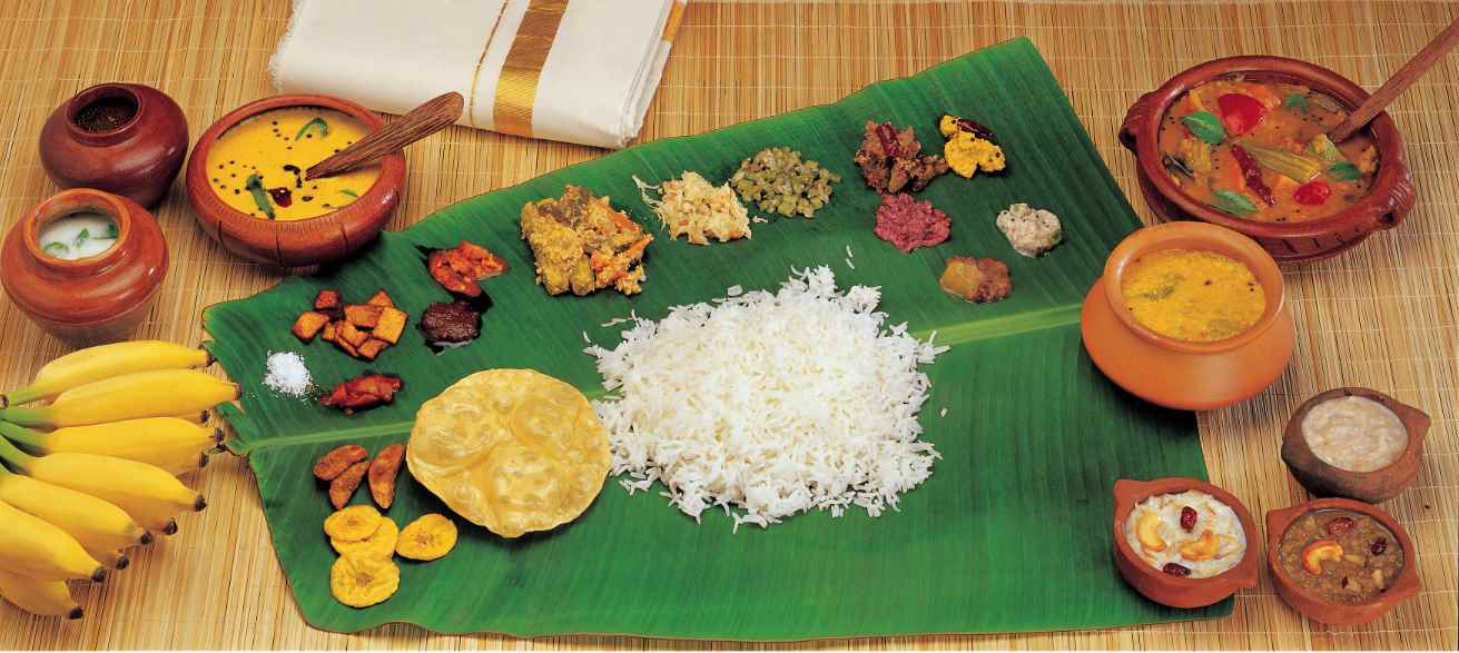 Sadya ist Keralas traditionelles vegetarisches Festessen
