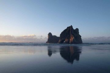 Felsformation am Wharariki Beach