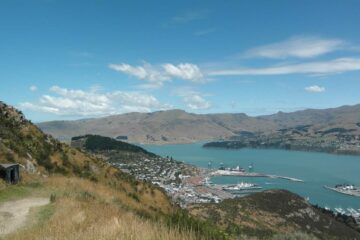 Blick auf den Hafen von Christchurch