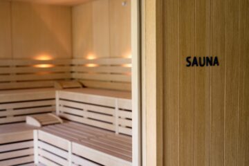 Blick in die Sauna