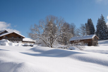 Häuser mit Schneehauben