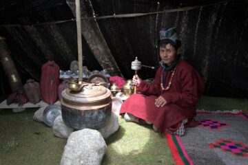 Ladakhi im Zelt
