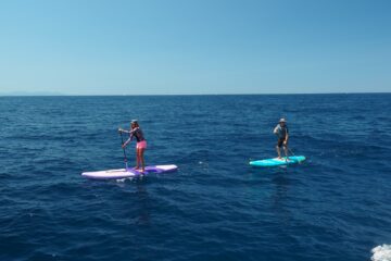 Paddler auf Meer