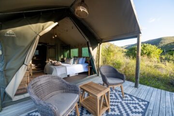 Zelt mit Terrasse