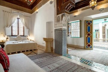 Inneneinrichtung eines Traditionellem marokkanischen Stadthaus in Marrakesch