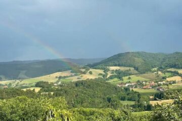 Ausblick auf den Odenwald in Deutschland