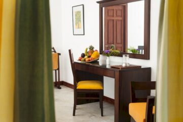 Blick in ein Hotelzimmer in Sri Lanka