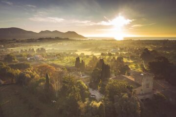 Sonnenuntergang im Inland von Mallorca