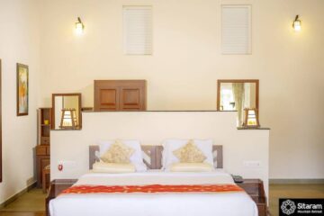 Doppelbett in einer Suite